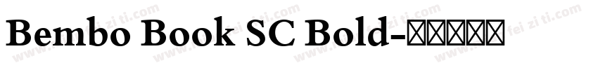 Bembo Book SC Bold字体转换